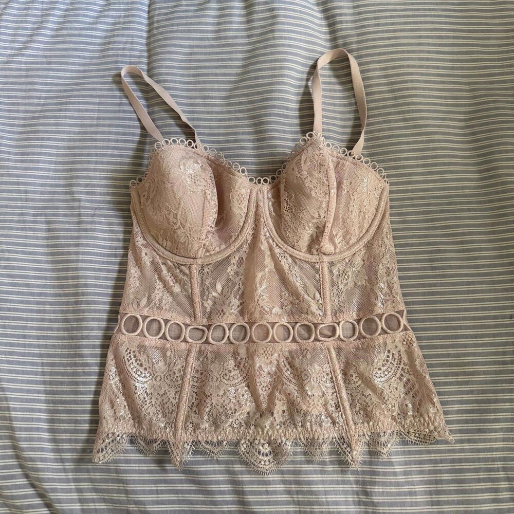 Victoria Secret Lightly-Lined Lace-Up Corset